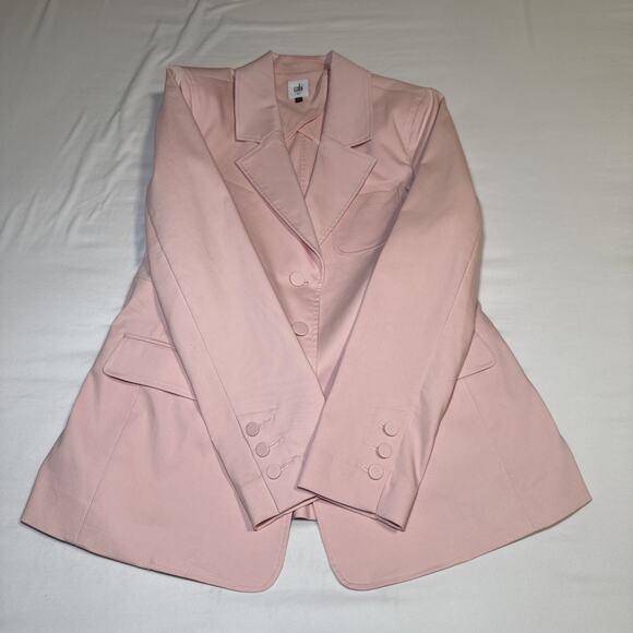 CAbi Womens Size 10 Grace Pink Blazer Mid Length Structured 3 Button Jacket NWOT - Picture 9 of 16